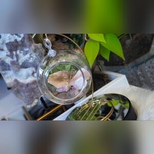 Artificial Moss & Crystal Healing Hanging Sphere